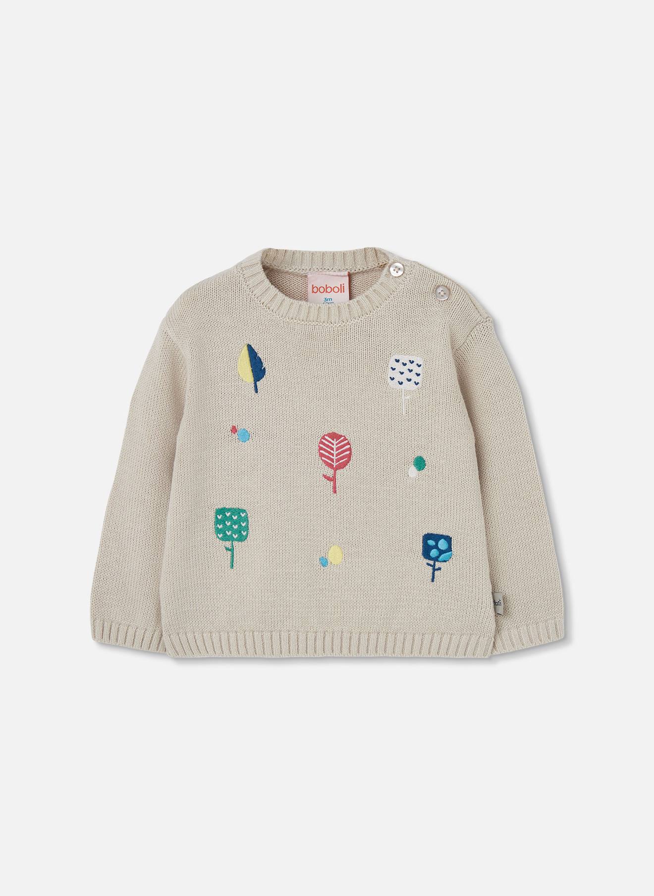 Pull Bb Fille Brod Darbres Beige 36$