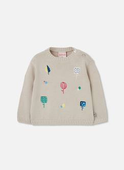 Pull bébé fille brodé d'arbres  - vertbaudet enfant