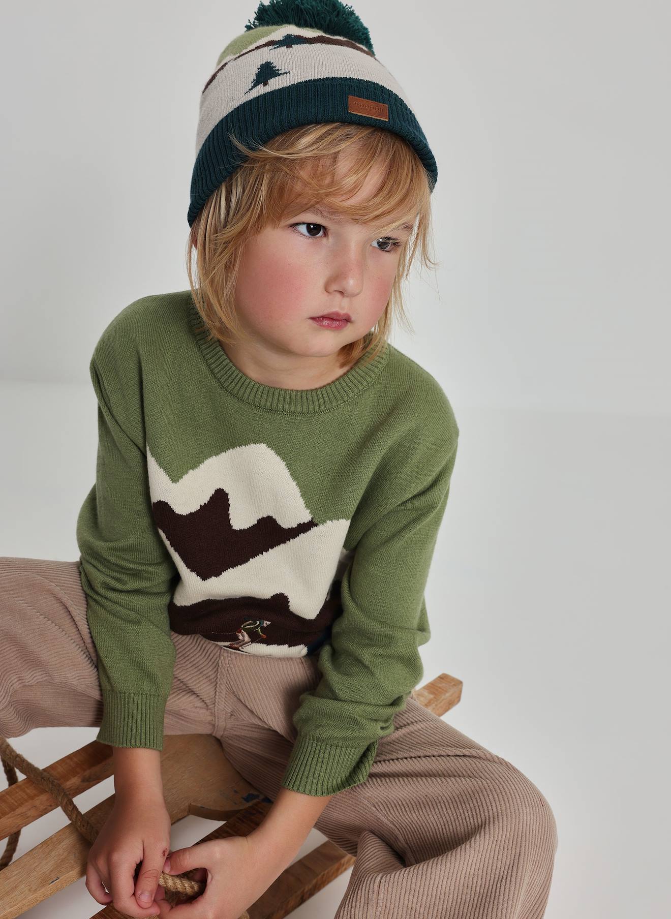 Pull Garon Imprim Skieurs Vert 40$