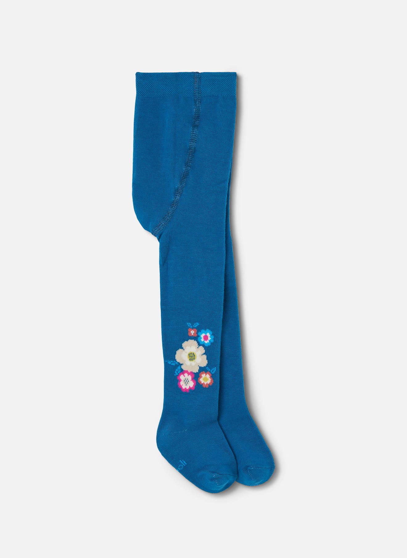 Collant Imprim De Fleurs Bleu 13$