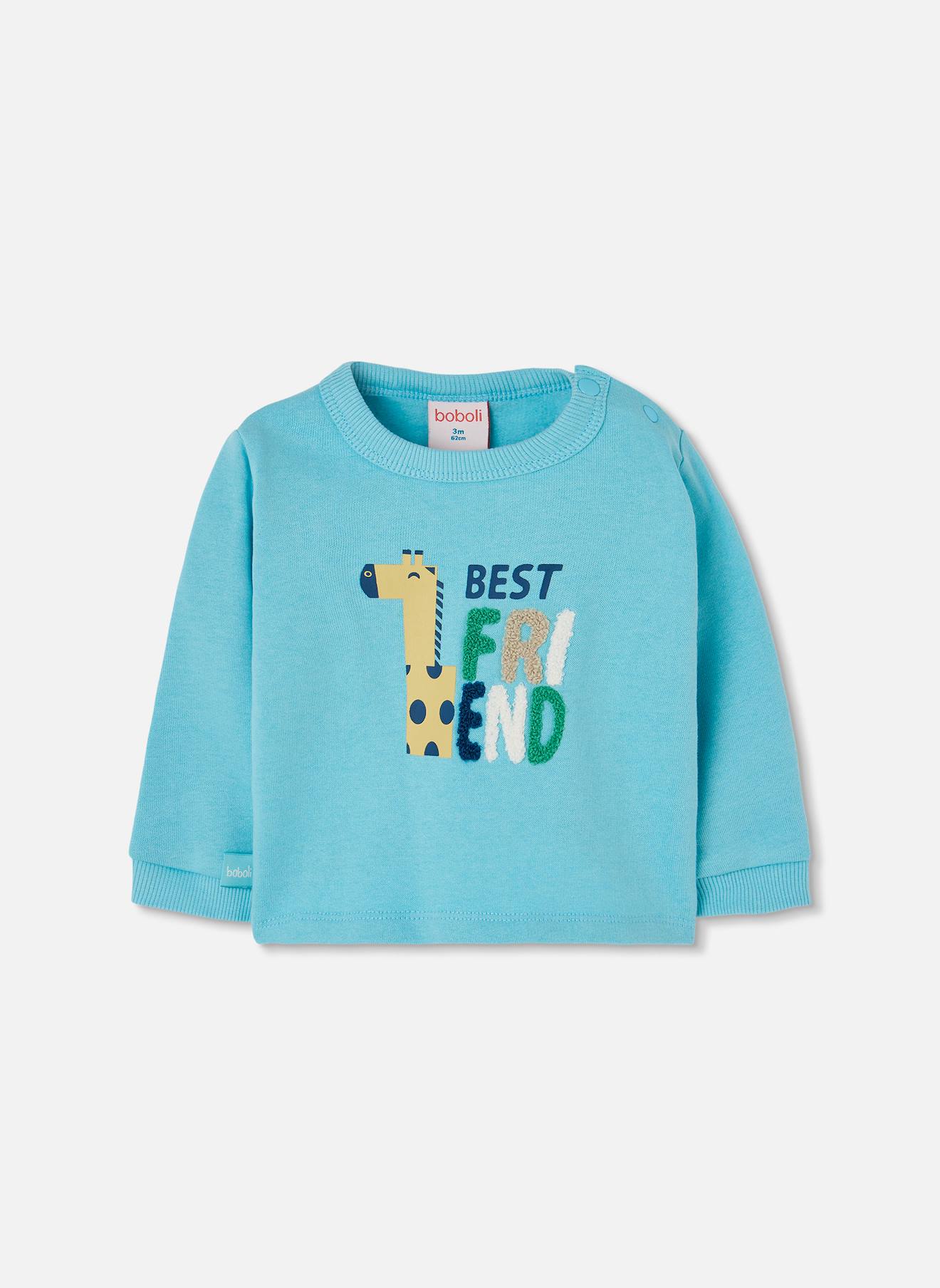 Sweat-shirt Bb Garon En Molleton Imprim Girafe Bleu 28$