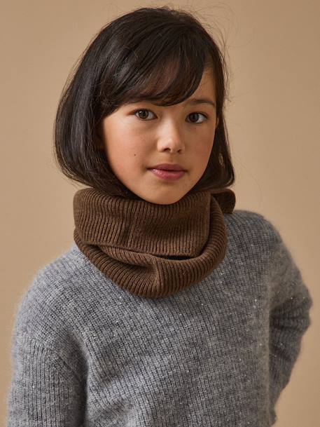 Fille-Accessoires-Bonnet, écharpe, gants-Snood en laine mérinos enfant