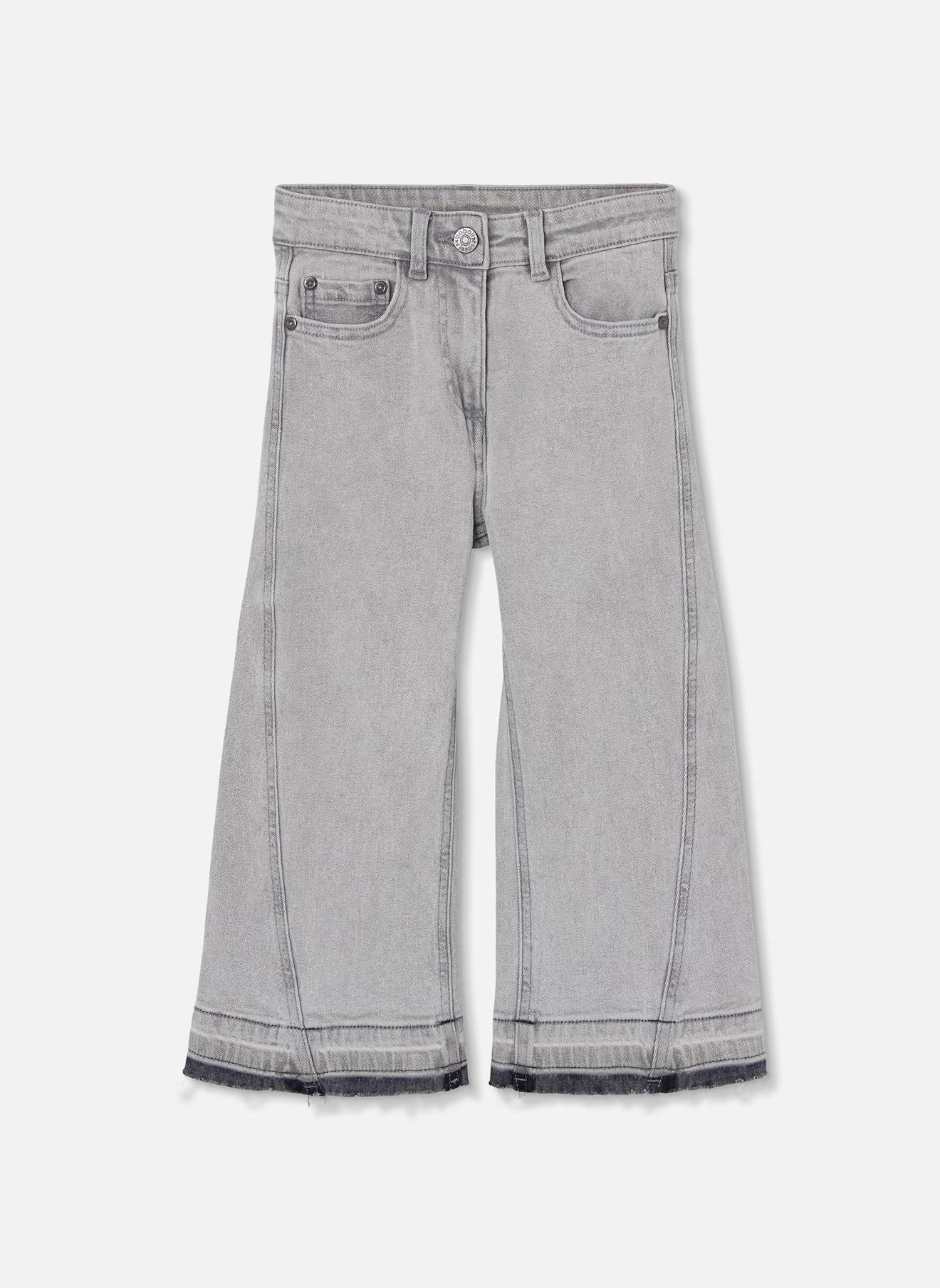 Pantalon Fille Wide Leg Gris