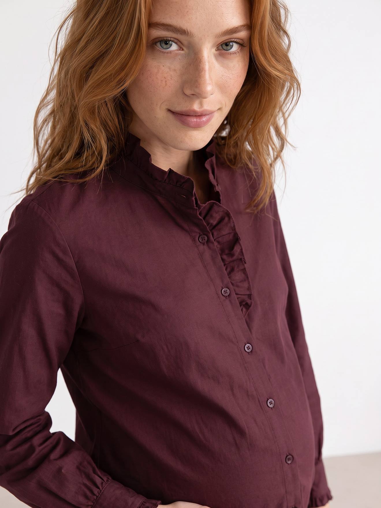 Chemise grossesse et allaitement prune