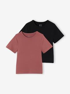 -Lot de 2 T-shirts courts fille