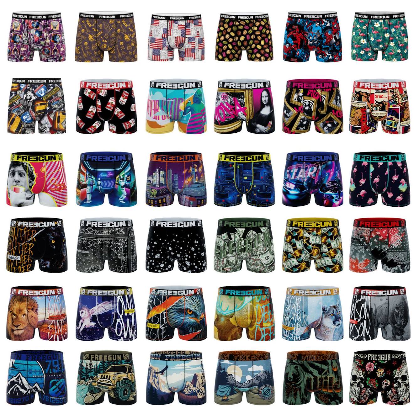 Pack Surprise De 5 Boxers Microfibre Multi-couleurs