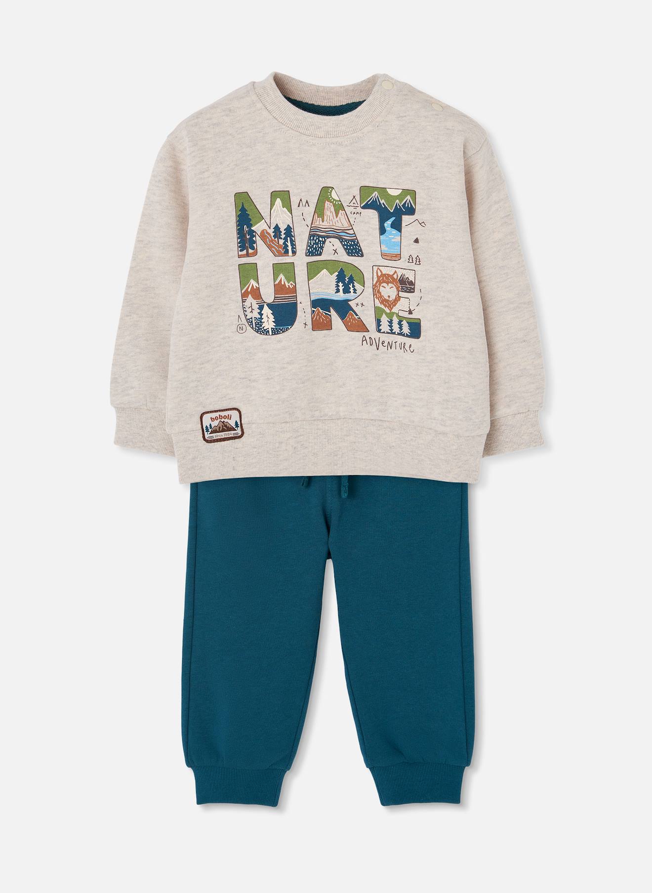Ensemble Garon Molleton Imprim Nature Beige 40 €