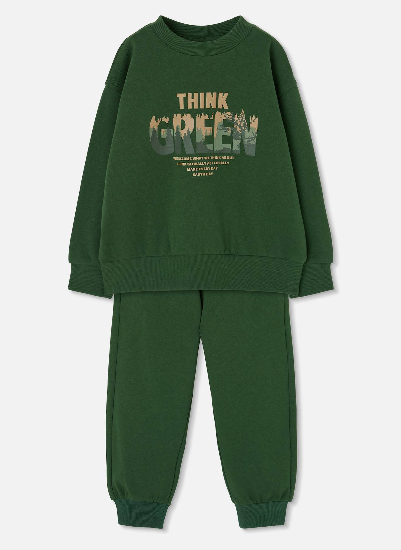Ensemble Garon Maille Imprim Think Green Vert 48 €