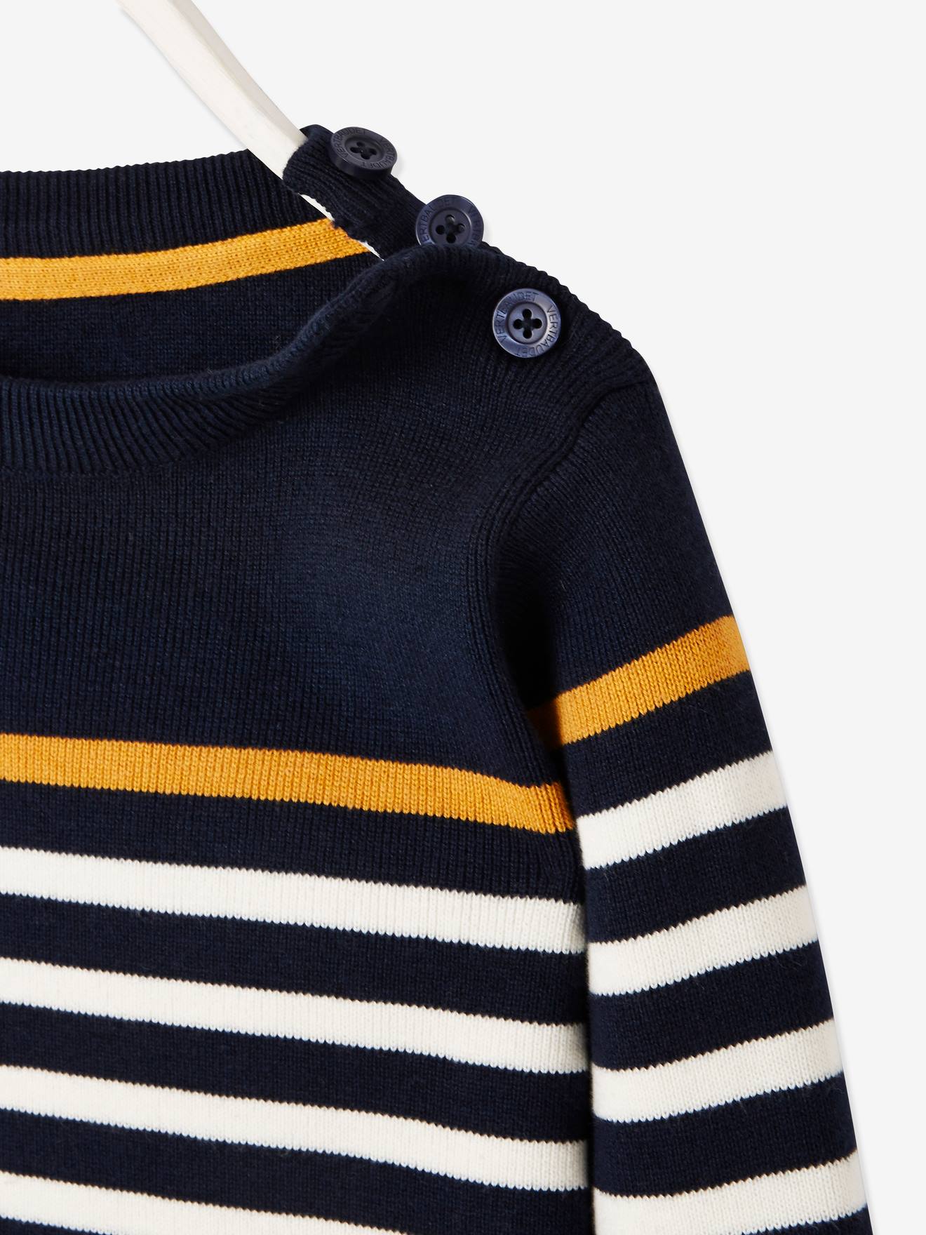 Pull Bleu Garçon Taille 16 Ans - 100% Coton, Occasion En Très Bon État (Marque Heres There)
