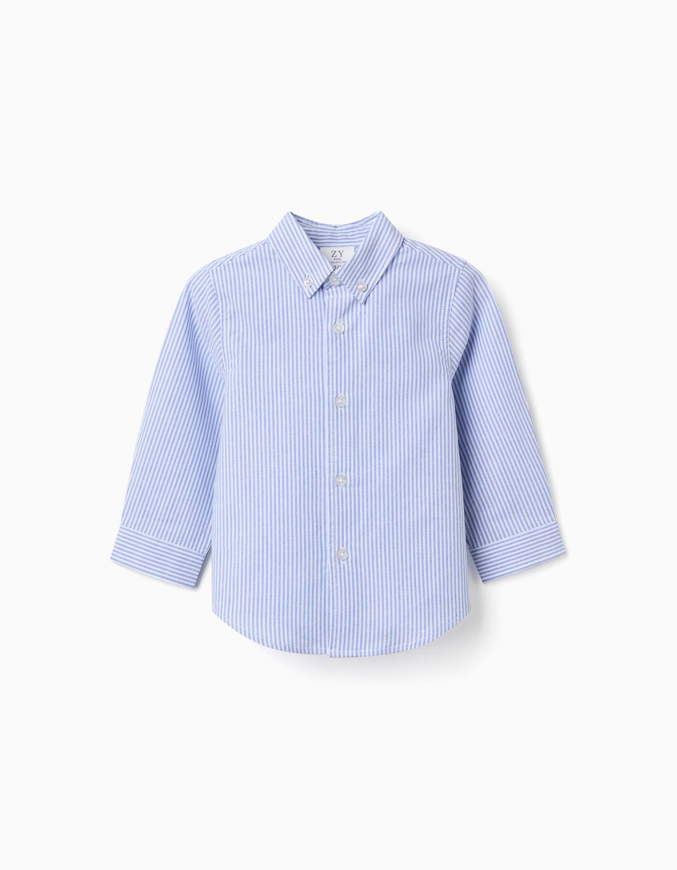 Chemise Oxford Rayures Bleu Clair 26$