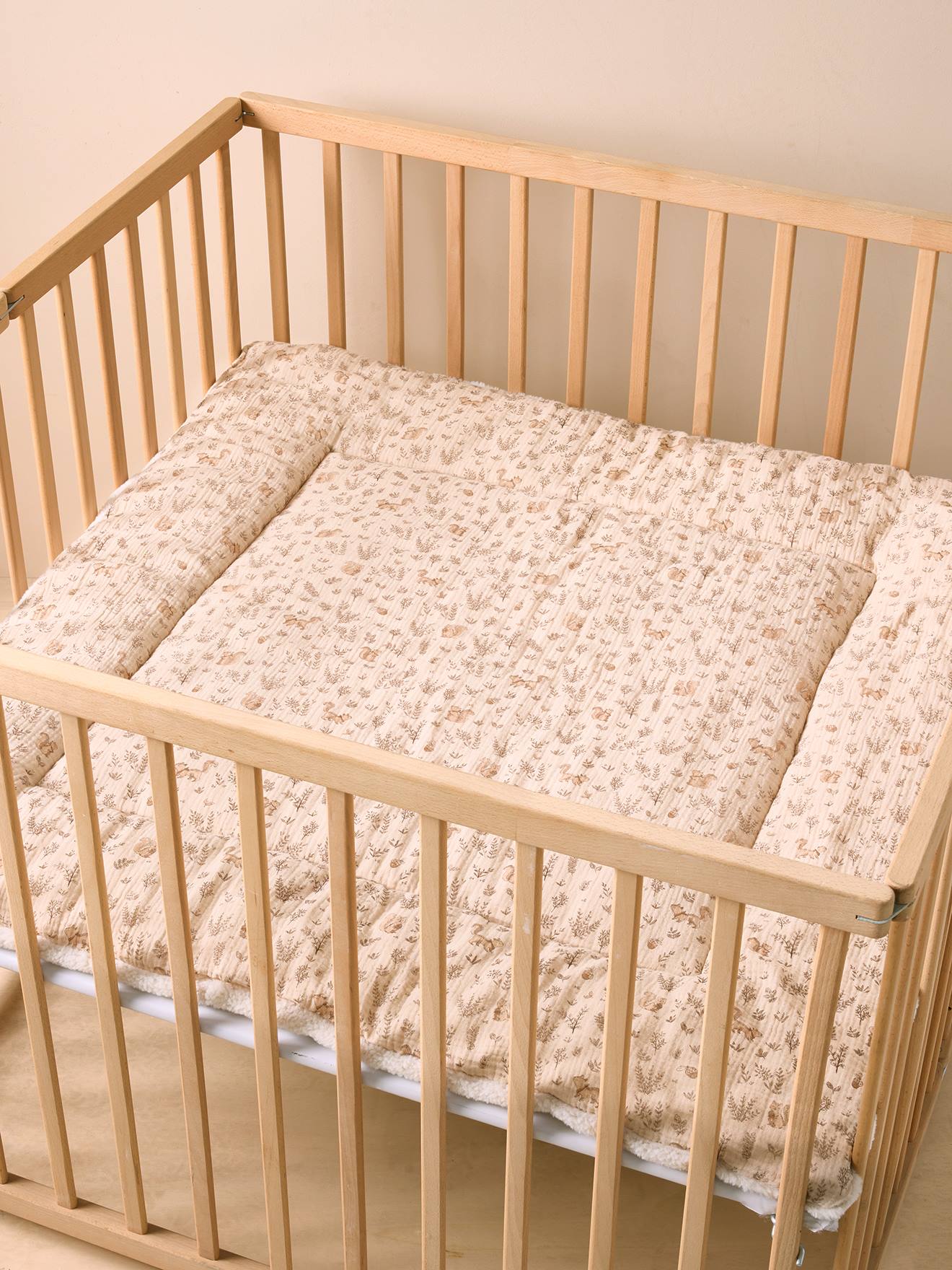 Fond de parc en gaze de coton Nutty ficelle
