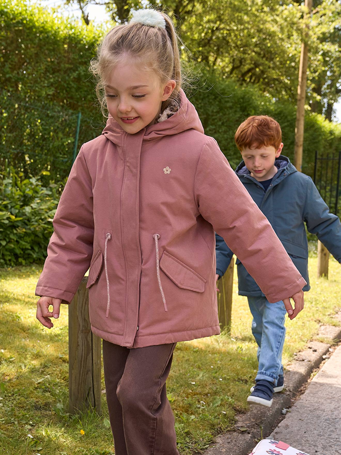 Parka 3 en 1 fille amovible blush