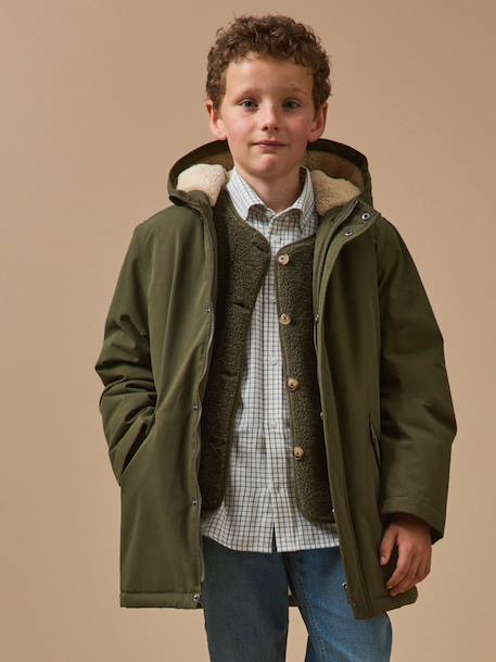 Garçon-Manteau-Blouson, parka-Parka doublée sherpa garçon