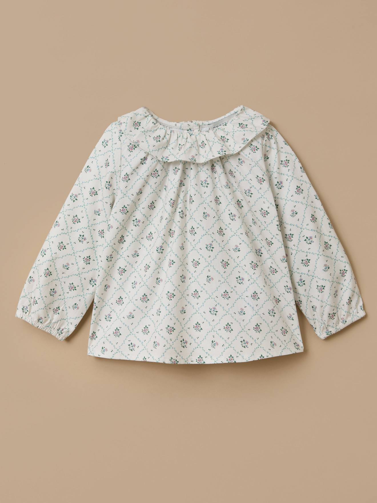 Blouse Imprime Col Froufrou Bb Imprim Solene 38 €
