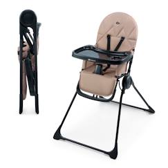 -Chaise Haute Bébé Kinderkraft BINCI pliable et compacte avec plateau réglable, harnais 5 points et repose-pieds