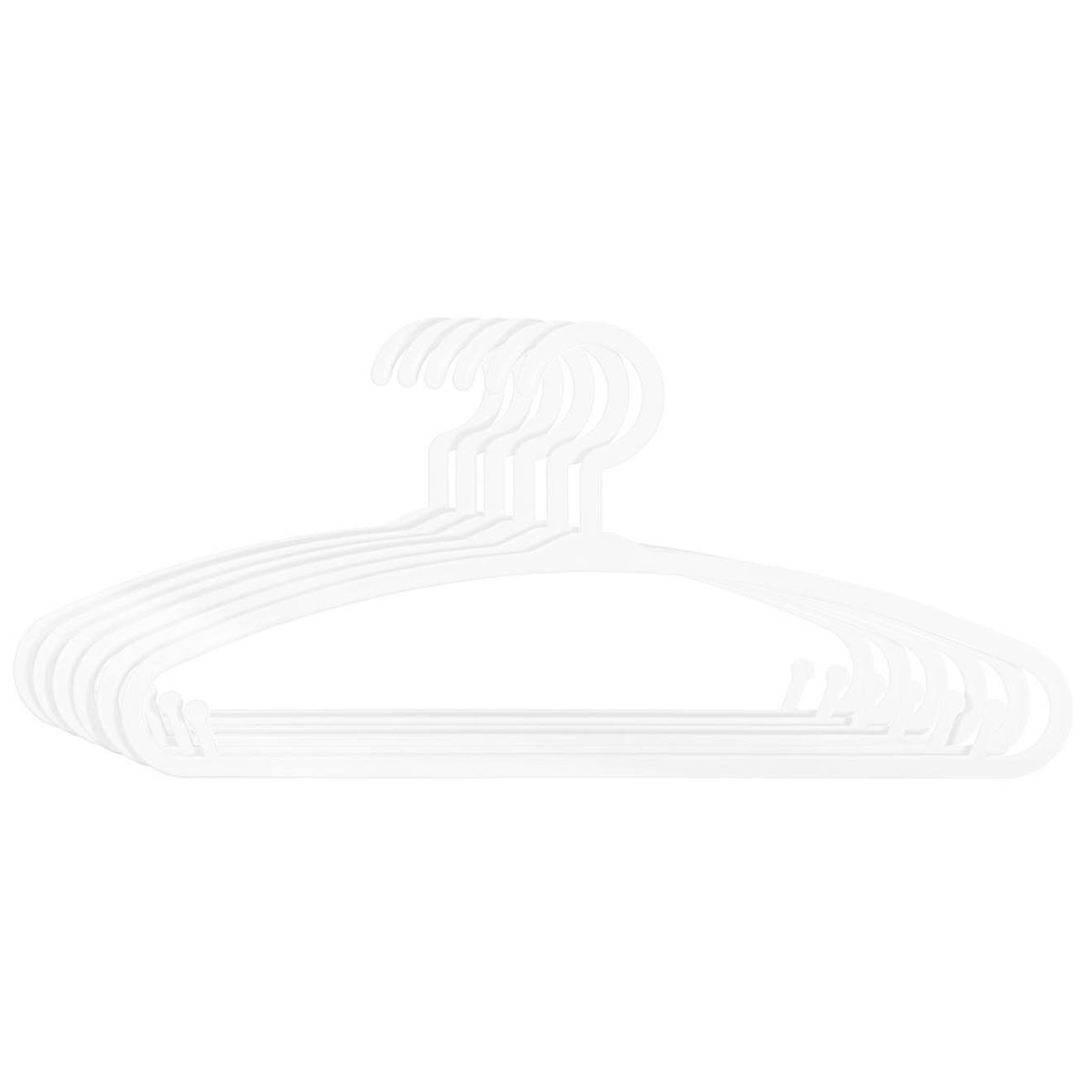 Lot De 6 Cintres Enfant Blanc Plastique Blanc