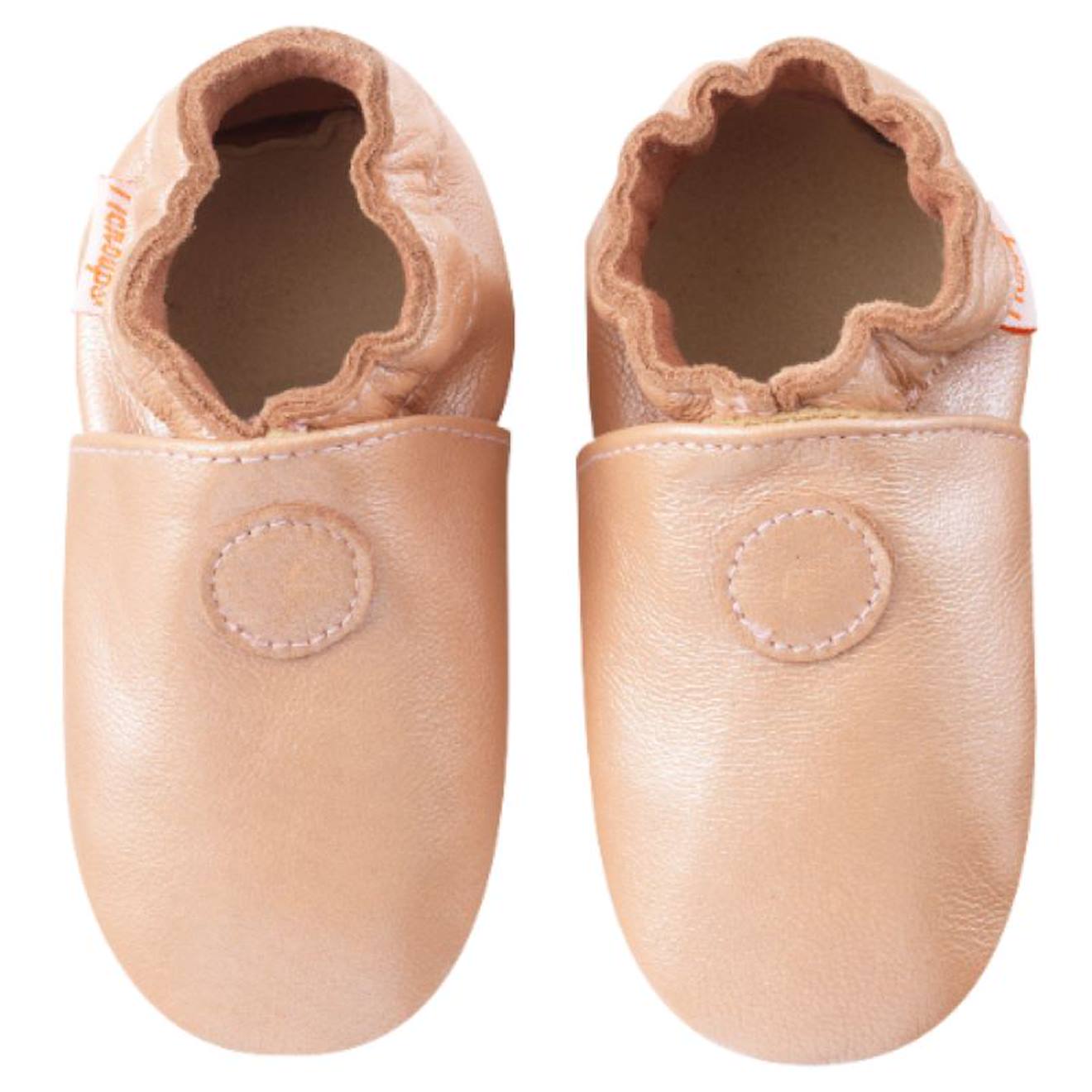 Chaussons Cuir Souple Uni Rose 29 €