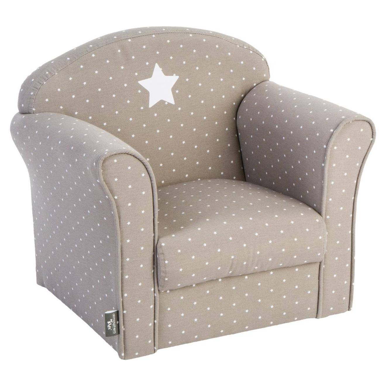 Fauteuil Enfant Motif Étoiles - Classique Beige