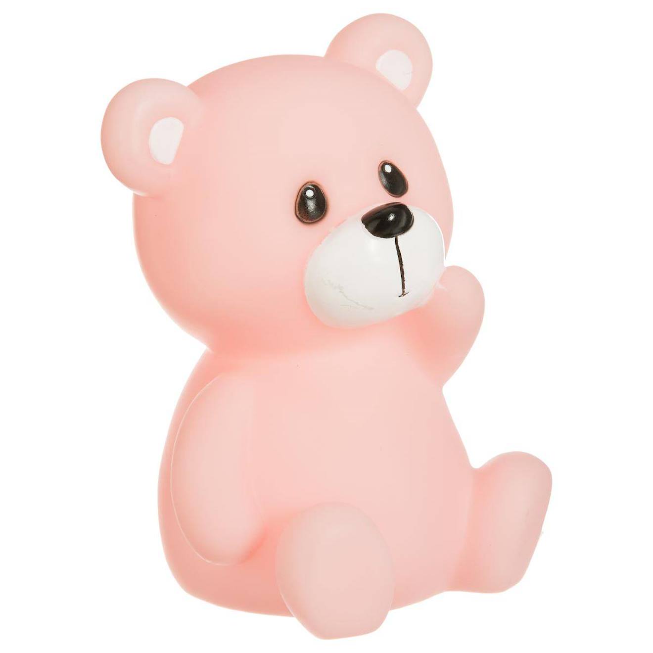Veilleuse À Pile Ourson H.14cm Rose
