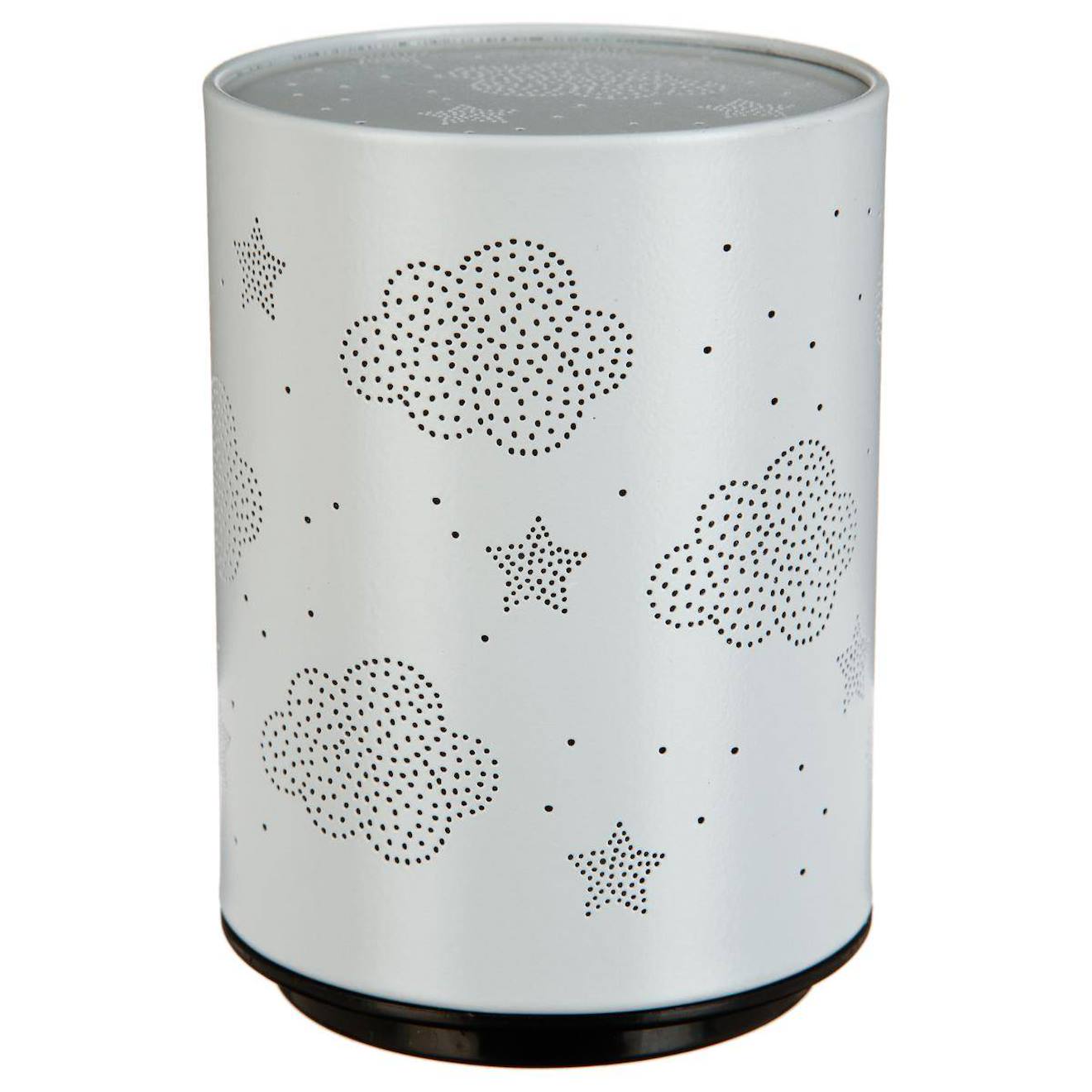 Veilleuse À Pile Push H.13cm Métal Gris Nuage