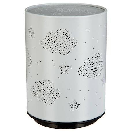 Veilleuse à pile push h.13cm métal Blanc calèche+Blanc coeur+Blanc étoile+Blanc nuage+Gris étoiles+Gris nuage+Rose calèche+Rose coeur 31 - vertbaudet enfant 