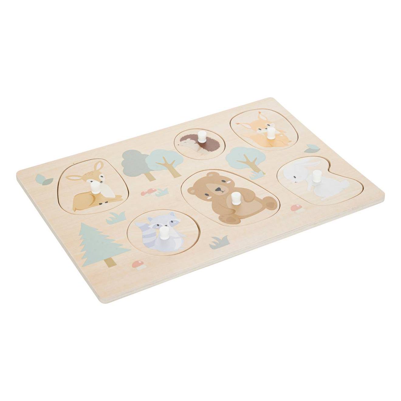 Puzzle Bois 6 Pièces Maman Bébé Multicolore