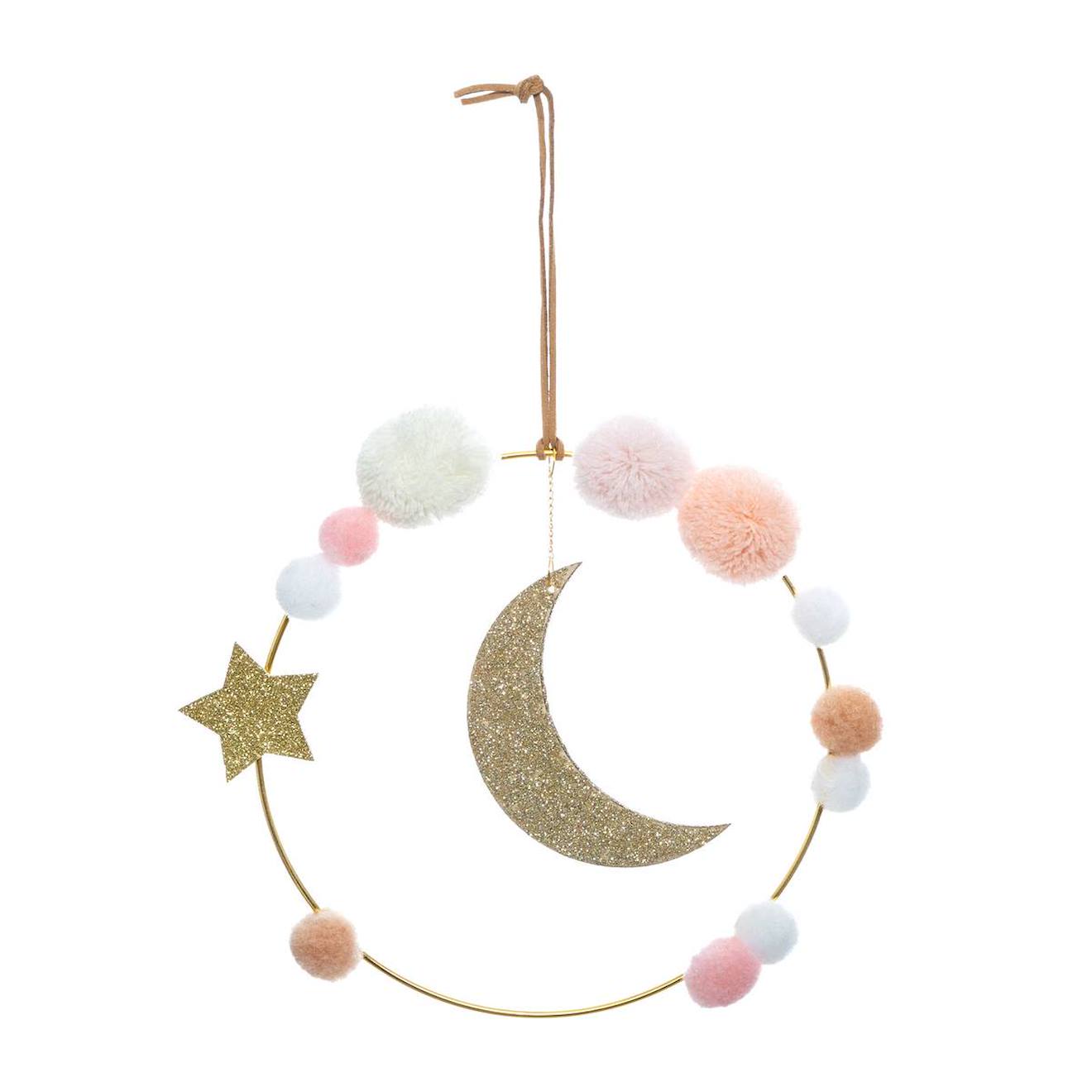 Déco Murale Bohème - Lune Multicolore