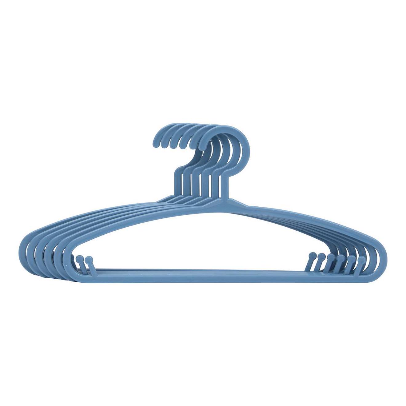 Lot De 6 Cintres Enfant Blanc Plastique Bleu