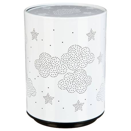 Veilleuse à pile push h.13cm métal Blanc calèche+Blanc coeur+Blanc étoile+Blanc nuage+Gris étoiles+Gris nuage+Rose calèche+Rose coeur 19 - vertbaudet enfant 
