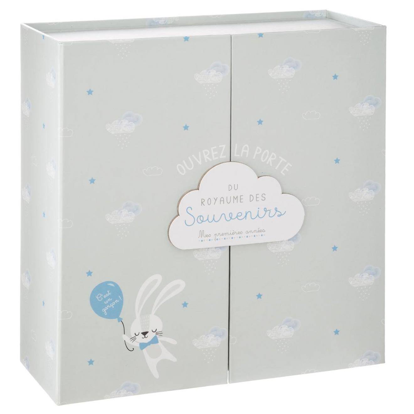 Coffret Cadeau Naissance 9 Tiroirs - Royaume Des Souvenirs Bleu
