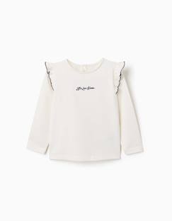 -T-shirt à manches longues avec volants et broderie