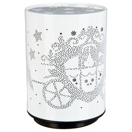 Veilleuse à pile push h.13cm métal Blanc calèche+Blanc coeur+Blanc étoile+Blanc nuage+Gris étoiles+Gris nuage+Rose calèche+Rose coeur 1 - vertbaudet enfant 