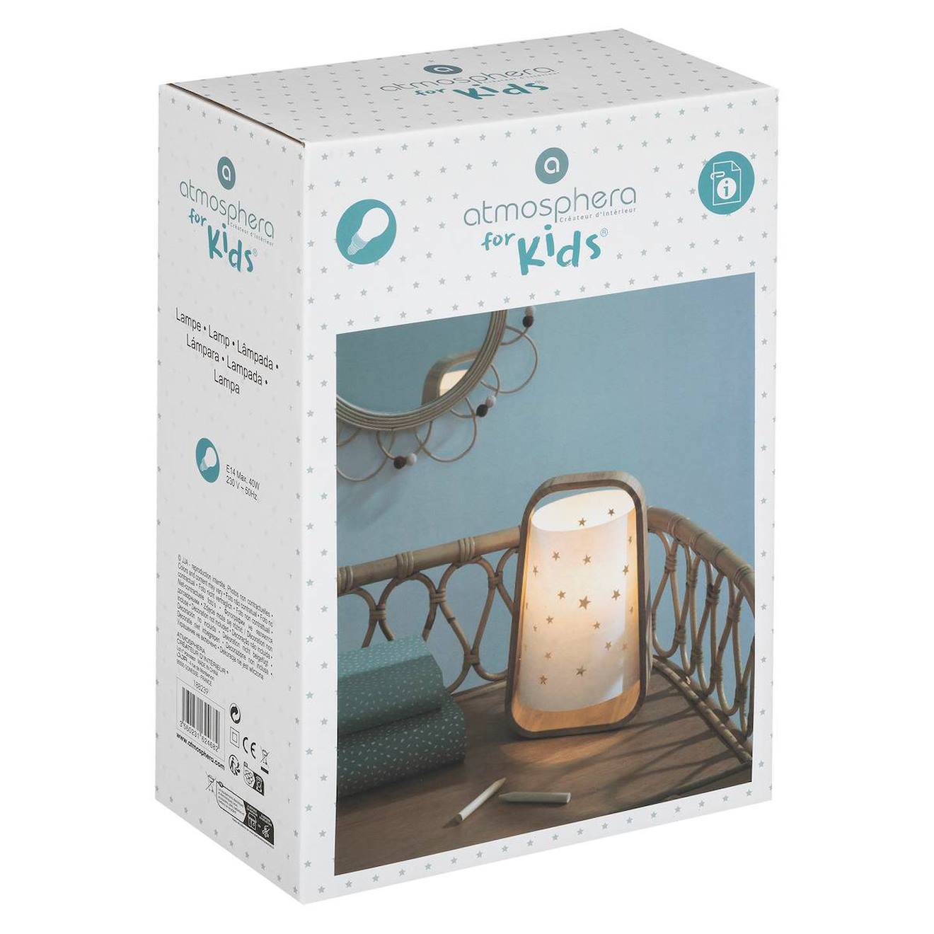 Lampe Enfant Étoiles - Wedje Blanc (Atmosphera) - Image 1