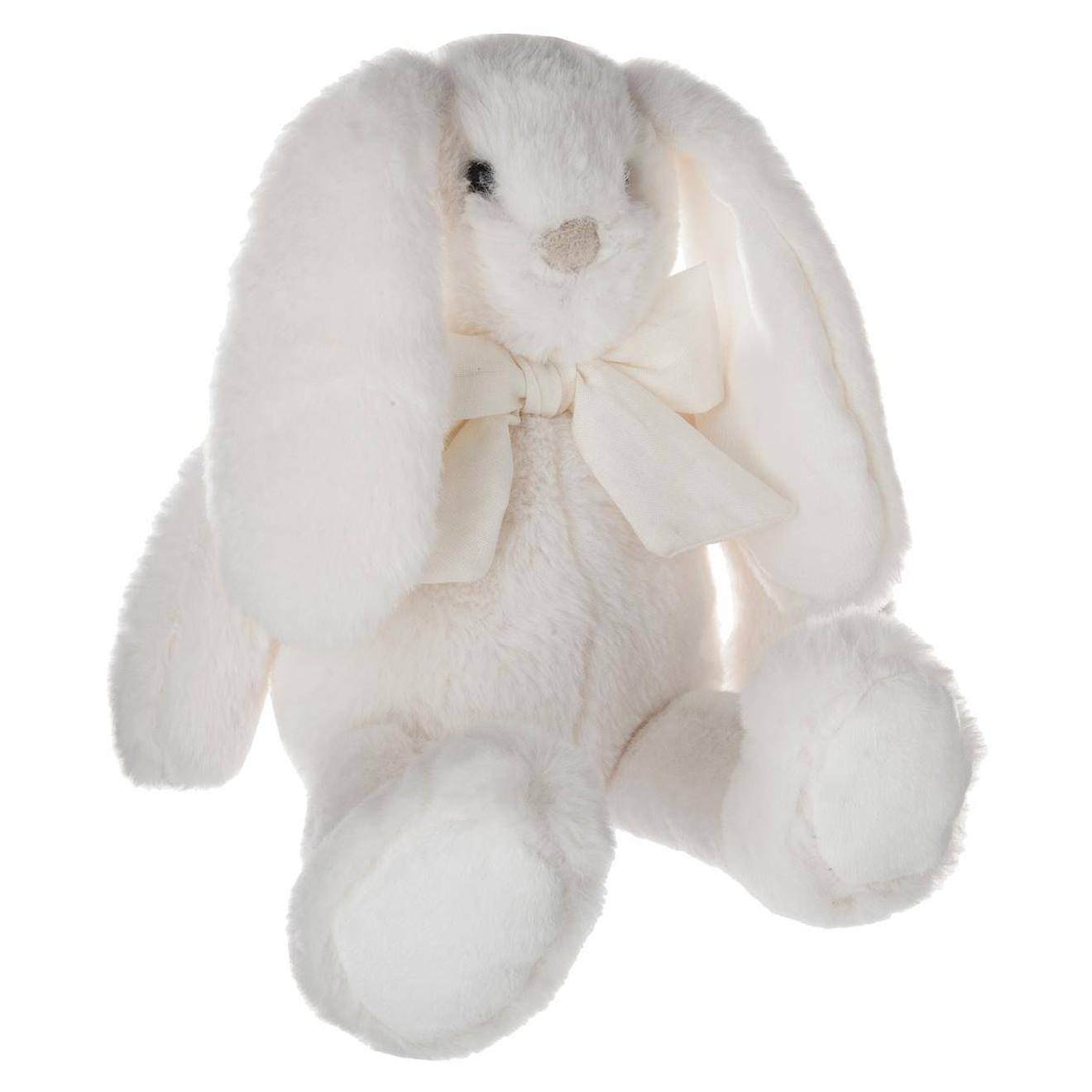 Peluche Lapin Avec Noeud - Kay Blanc