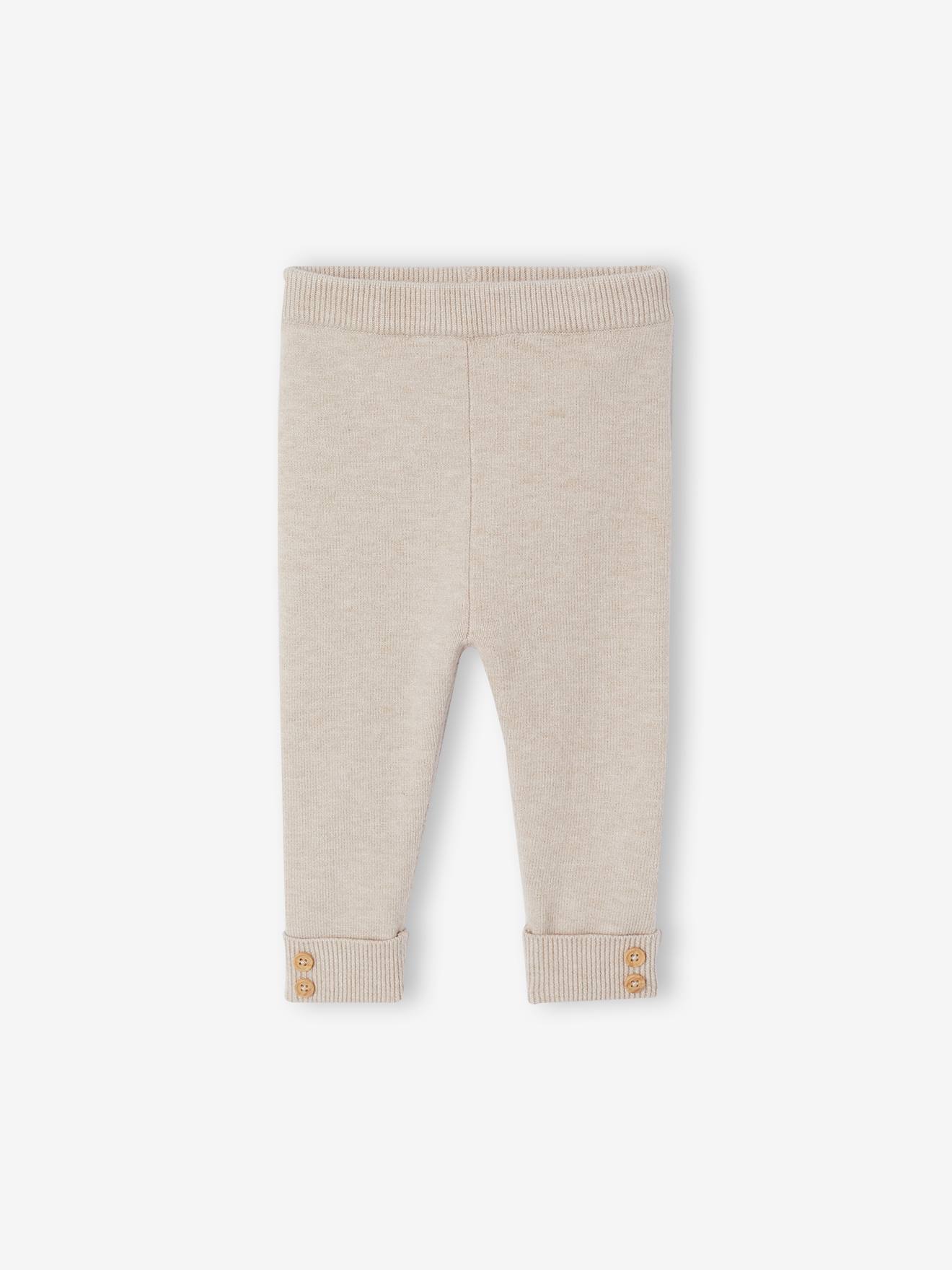 Ensemble 3 pièces bébé fille beige chiné (Vertbaudet) - Image 2