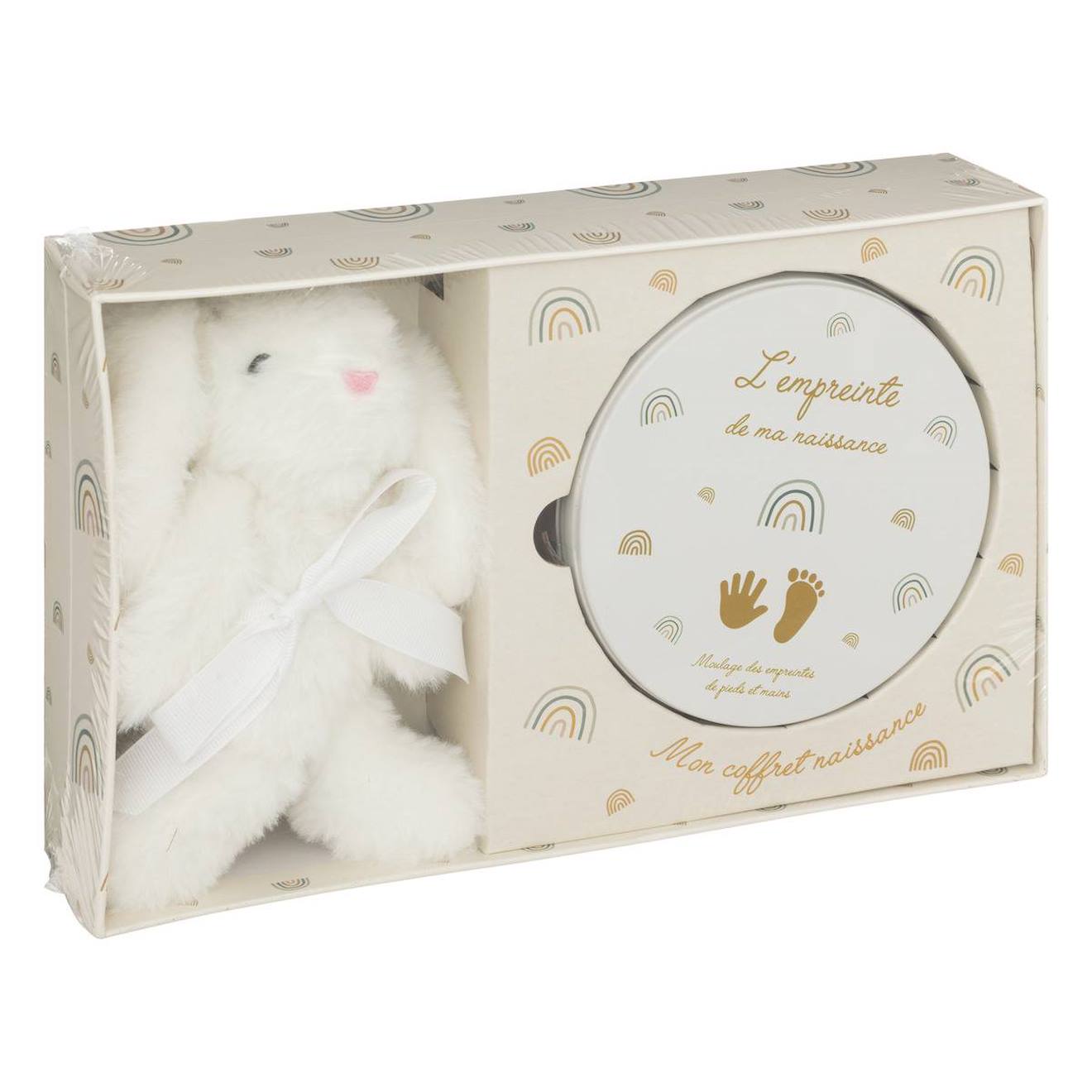 Coffret Empreinte Bébé Avec Peluche - Aniel Beige (Atmosphera) - Image 1