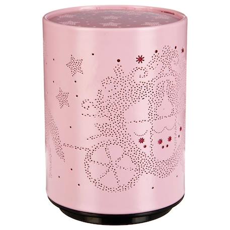 Veilleuse à pile push h.13cm métal Blanc calèche+Blanc coeur+Blanc étoile+Blanc nuage+Gris étoiles+Gris nuage+Rose calèche+Rose coeur 37 - vertbaudet enfant 