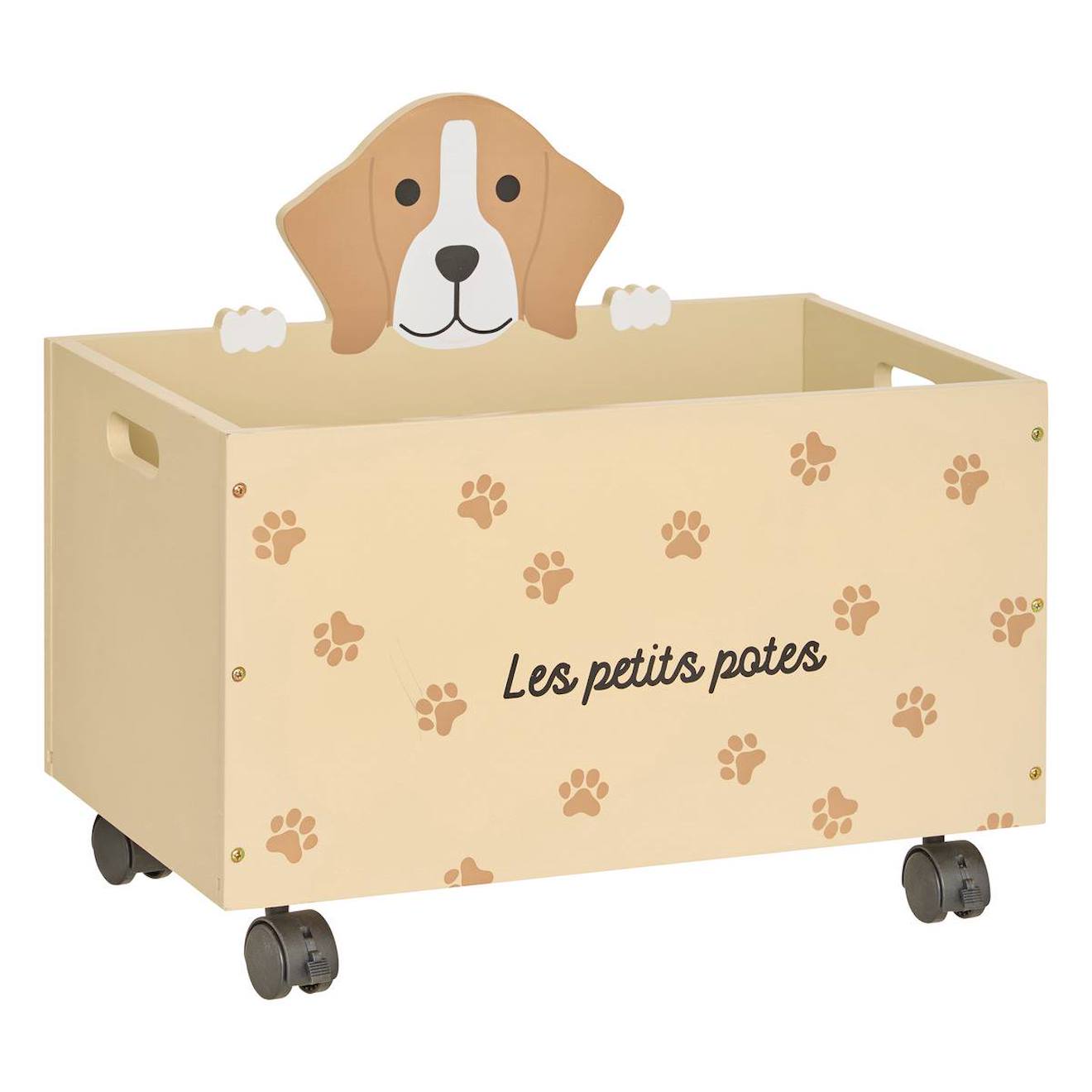 Coffre De Rangement À Roulettes - Scott Beige