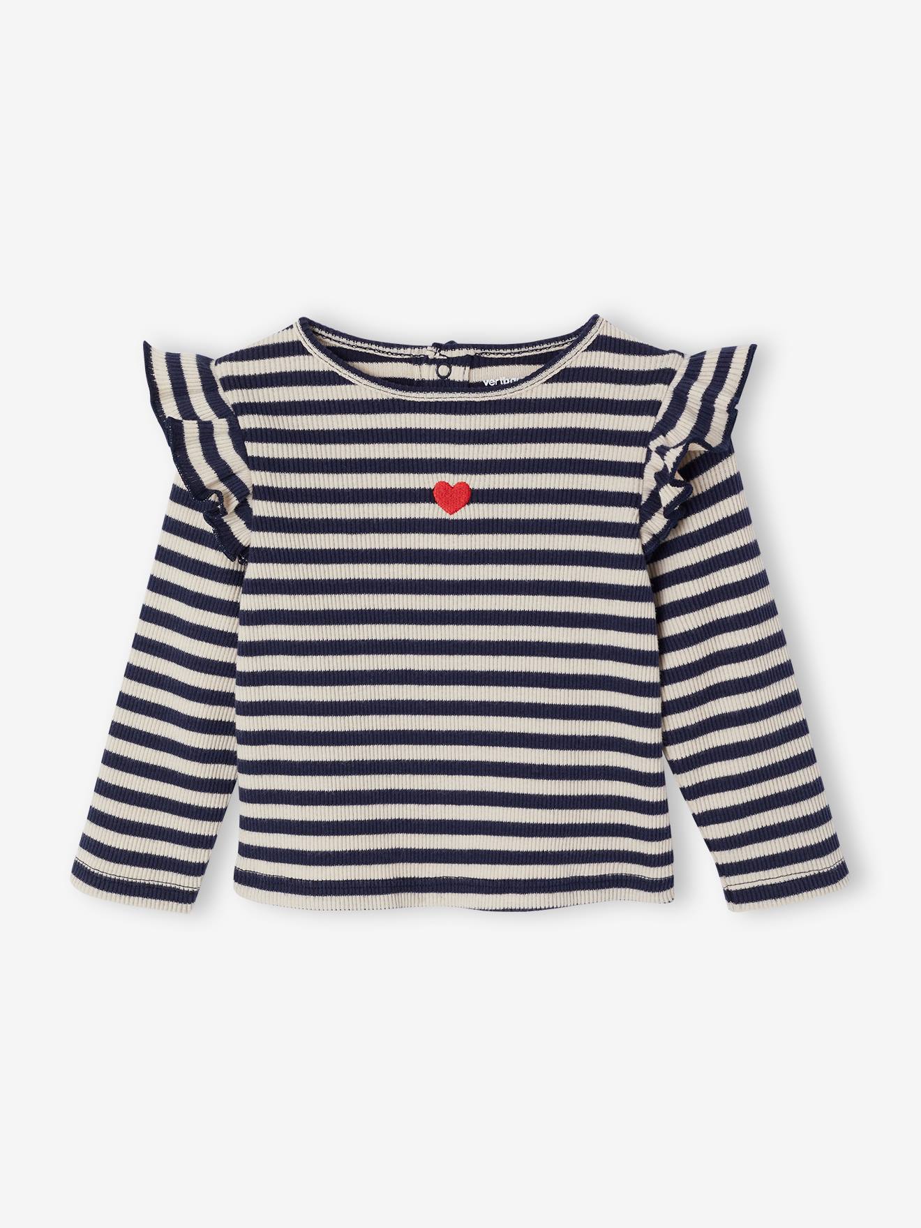 T-shirt manches longues bb fille vanille 9$