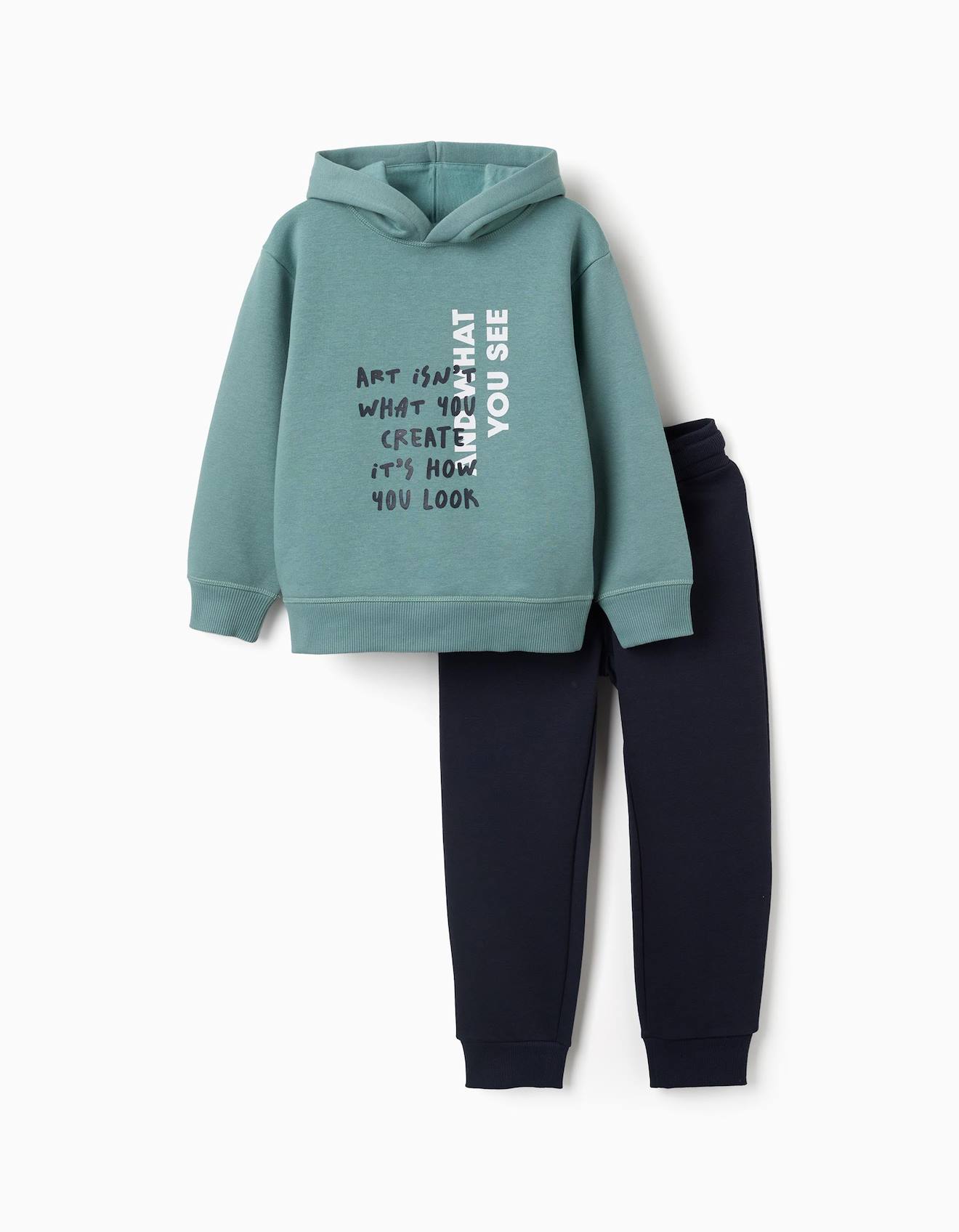 Ensemble Sweat Et Pantalon De Jogging Avec Imprim Vert Clair 30$