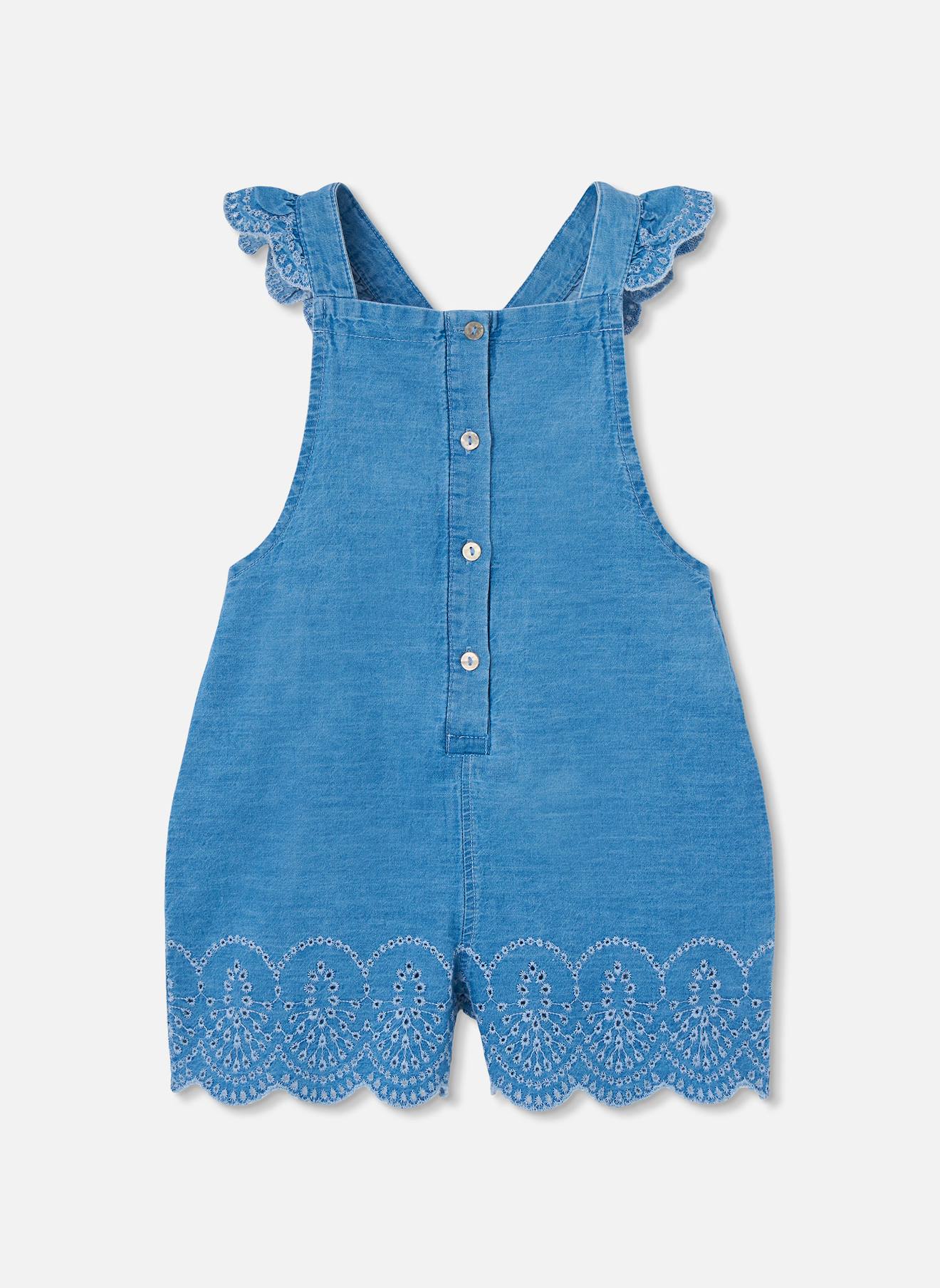 Salopette Fille Denim Bleu