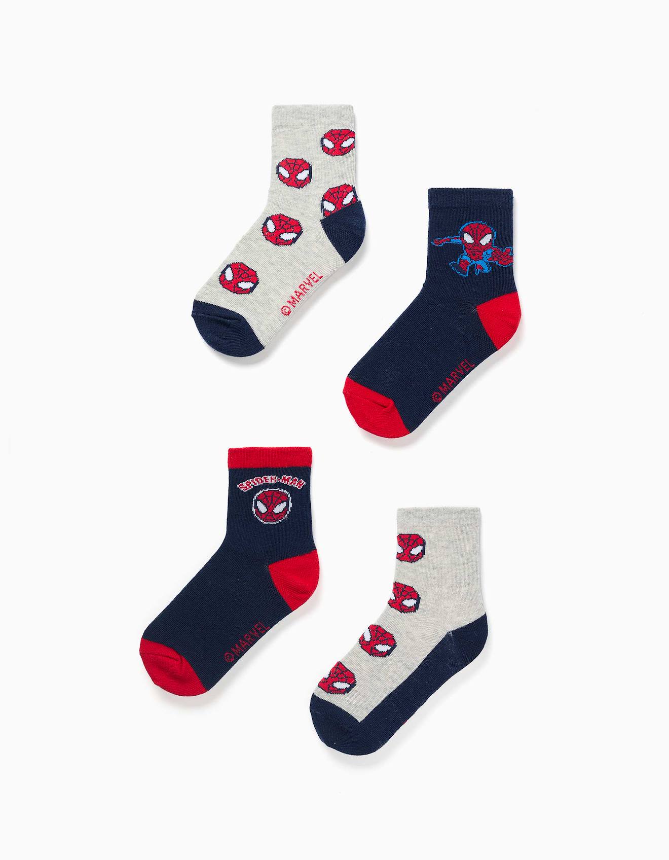 Lot De 4 Paires De Chaussettes Avec Spider-man Multicolore 15$