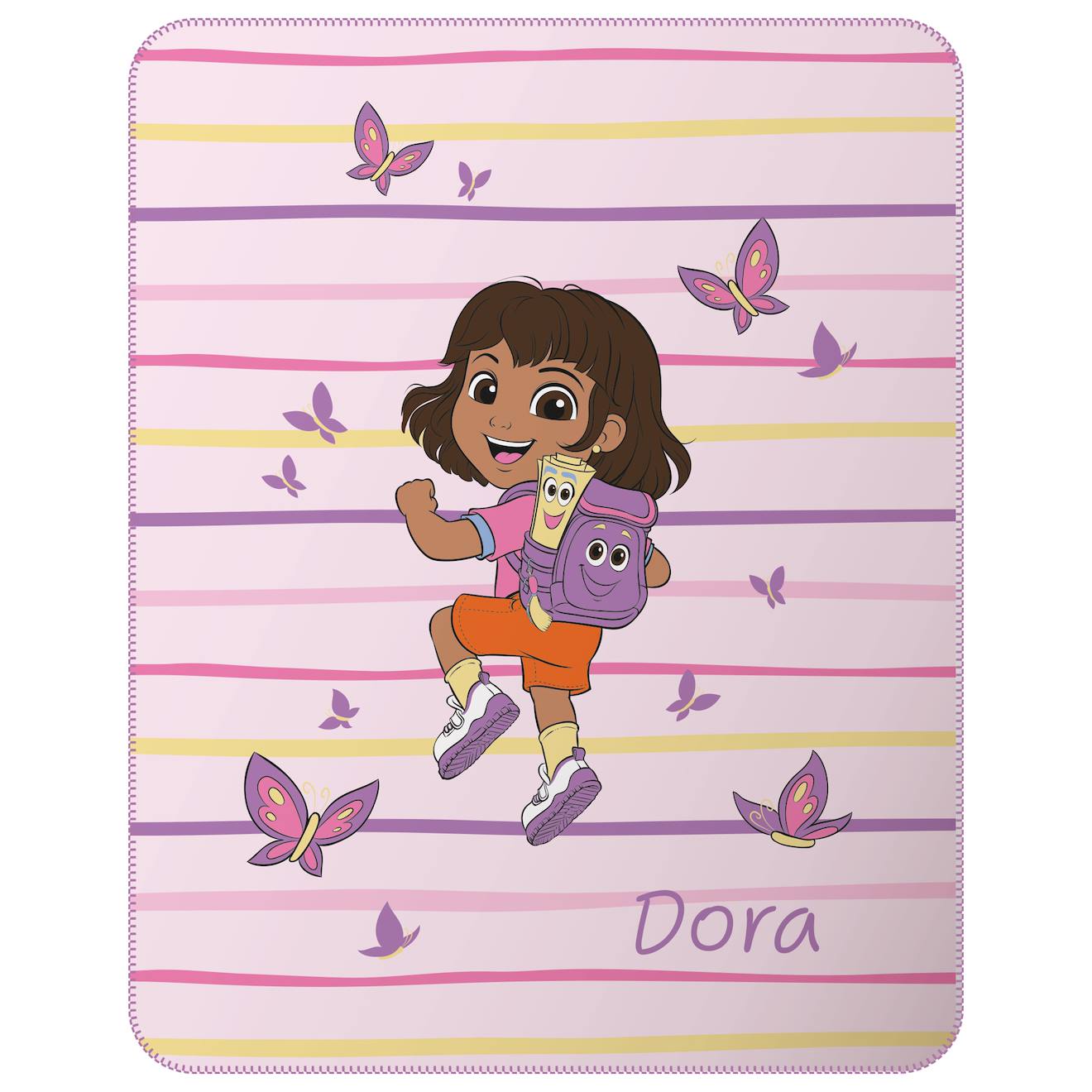 Plaid Polaire Imprimé, Dora Aile Rose