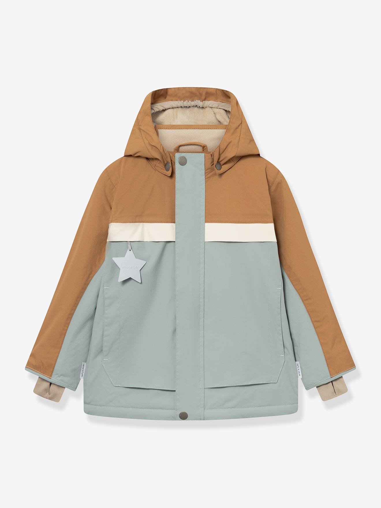 Anorak d'hiver avec doublure polaire MATWALDO enfants MINI A TURE gris ardoise Anorak d'hiver avec doublure polaire MATWALDO enfants MINI A TURE gris ardoise