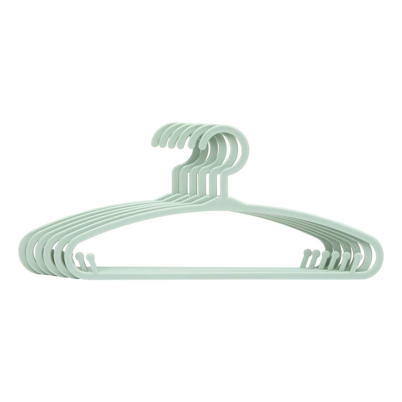 Lot De 6 Cintres Enfant Blanc Plastique Vert