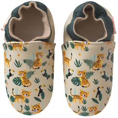 -Chaussons bébé cuir souple romy et jules s'amusent