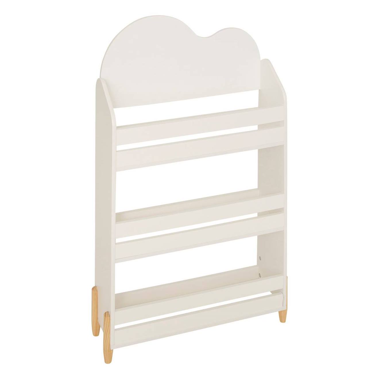 Bibliothèque 3 Niveaux En Bois - Douceur Blanc