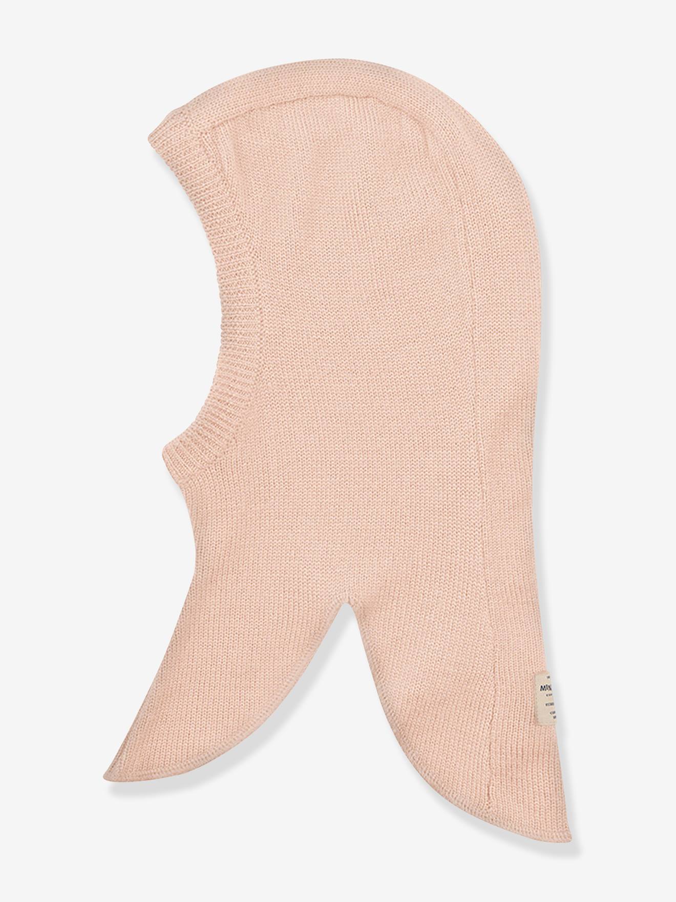 Cagoule légère en laine mérinos MATKEA enfant MINI A TURE vieux rose
