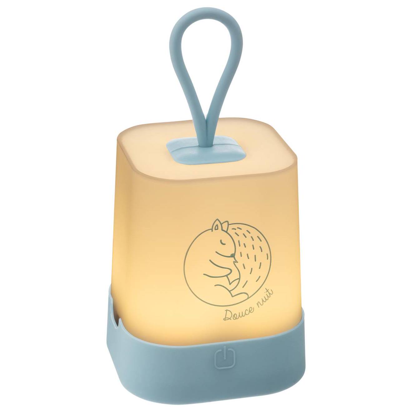 Veilleuse Sur Batterie H.16cm Silicone Avec Poignée Bleu