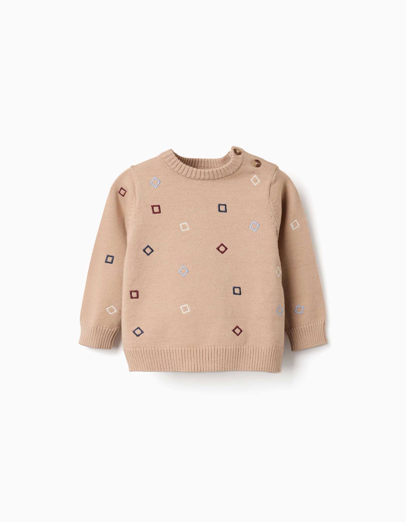 Pull En Maille Avec Carrs Brods Beige 23$